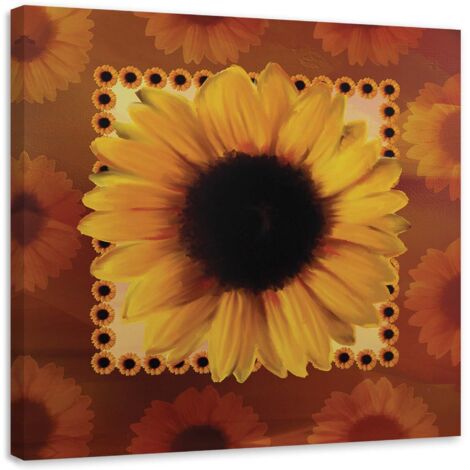 Tableau sur toile Tournesol Nature 30x30 (1/5)