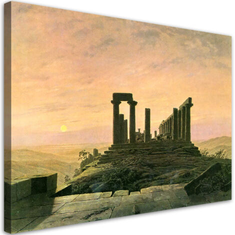 Tableau sur toile Temple de Junon à Agrigent - Caspar David Friedrich 90x60 (1/5)