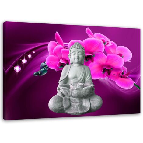 Tableau déco Orchidée de bouddha rose 60x40 (1/5)