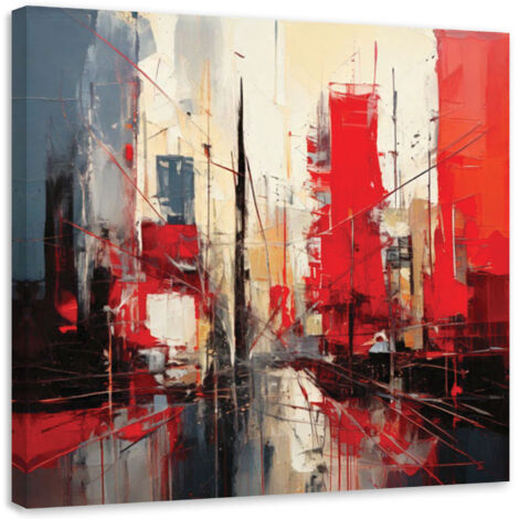 Tableau déco Ville Moderne Abstraction Architecture 30x30 (1/5)