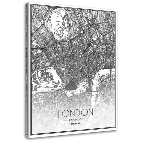 Tableau sur toile Plan de la ville de Londres 40x60 (1/5)