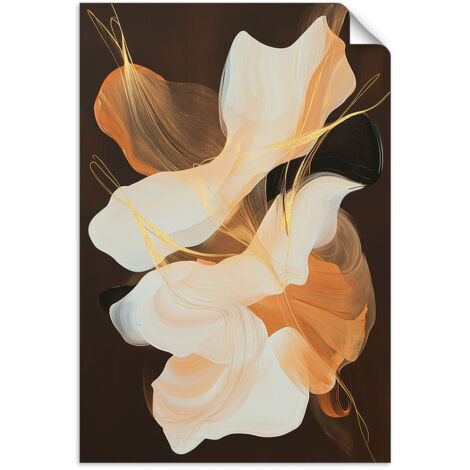 Poster autocollant Formes abstraites taches orange 60x90 (1/3)