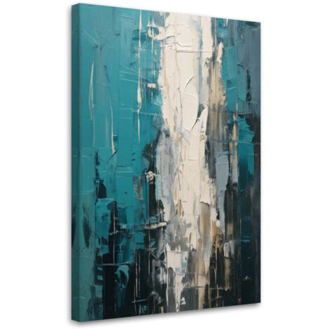 Tableau déco Abstraction Turquoise 70x100 (1/5)