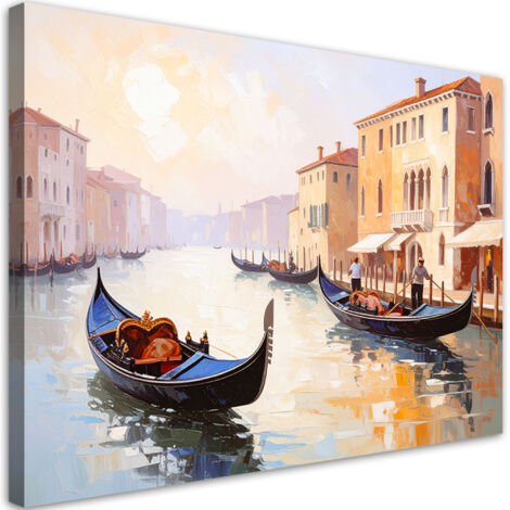 Tableau déco Italie Venise Gondoles Vue 60x40 (1/4)
