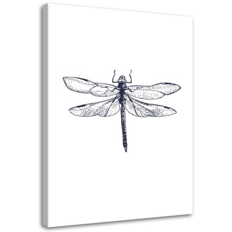 Tableau sur toile Libellule Insecte naturel 40x60 (1/5)