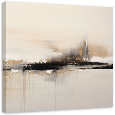 Tableau déco Abstraction beige 30x30 (1/5)