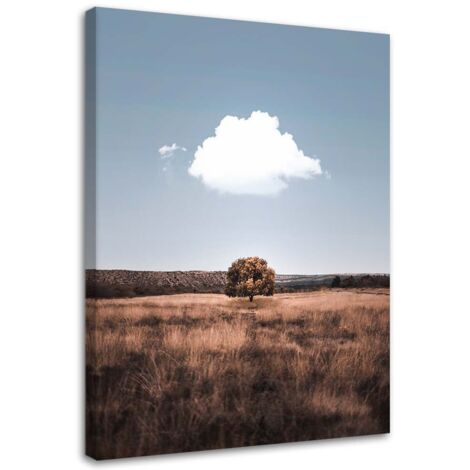 Tableau sur toile Champ avec arbre Paysage 40x60 (1/5)