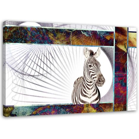 Cadre déco Animaux zèbres 60x40 (1/5)