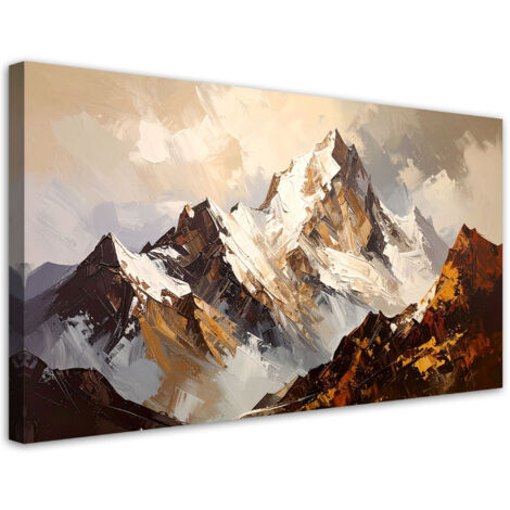 Tableau déco Paysage de montagne beige 80x40