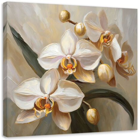 Tableau sur toile Tableau sur toile Orchidées imprimées AI 40x40 (1/5)