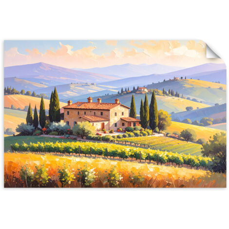 Autocollant Film Paysage toscan Maison sur une colline 150x100 (1/3)