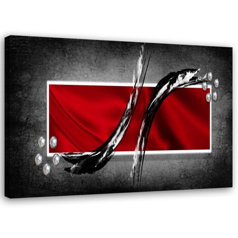 Tableau sur toile Abstraction rouge 100x70 (1/5)