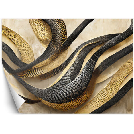 Papier peint Peau de serpent Texture glamour or 350x245 (1/5)