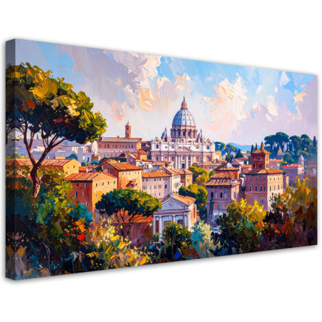 Tableau déco Bureaux Panorama de Rome 100x50 (1/4)