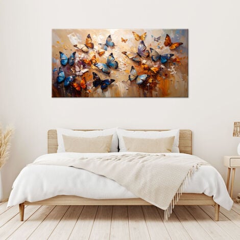 Impression sur Toile Papillons colorés 100x50 - 2