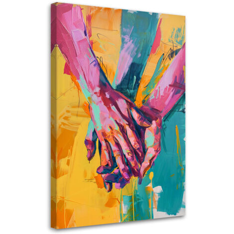Tableau sur toile Tableau sur toile Toucher Amour Romantique 40x60 (1/5)