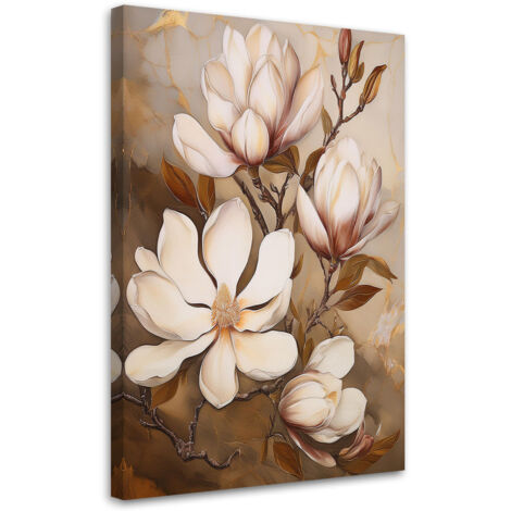 Tableau déco Magnolia Blanc Fleur Peinte 60x90 (1/5)