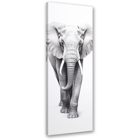 Tableau sur toile Éléphant monochrome 30x90 (1/5)