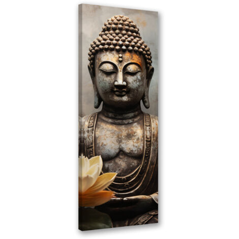Tableau sur toile Bouddha méditant abstrait 30x90 (1/5)