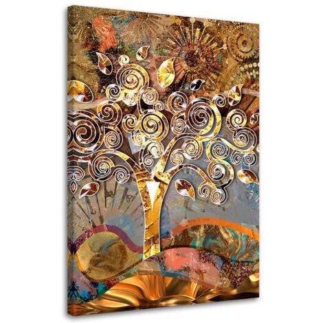 Image sur toile, Arbre d'Amour - Reproduction G. Klimt - 40x60 (1/5)