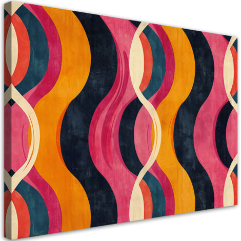 Tableau sur toile Tableau sur toile Abstraction Vintage colorée 60x40 (1/5)