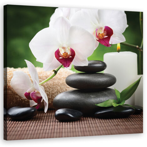 Tableau sur toile Orchide zen 30x30 (1/5)