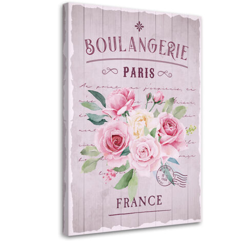 Tableau sur toile Bouquet de roses vintage 60x90 (1/5)