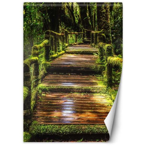 Papier peint Pont dans une forêt verdoyante 100x140 (1/5)