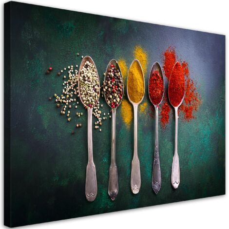 Tableau déco Herbes et épices pour la cuisine 90x60 (1/5)