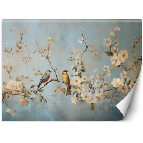 Papier peint Oiseaux sur une branche Chinoiserie 368x254