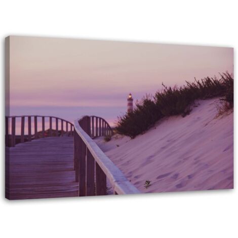 Tableau sur toile Lila Plage Lndschaft 100x70 (1/5)
