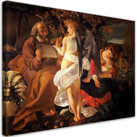 Tableau sur toile Repos pendant la fuite en Égypte - Le Caravage 60x40 (1/5)