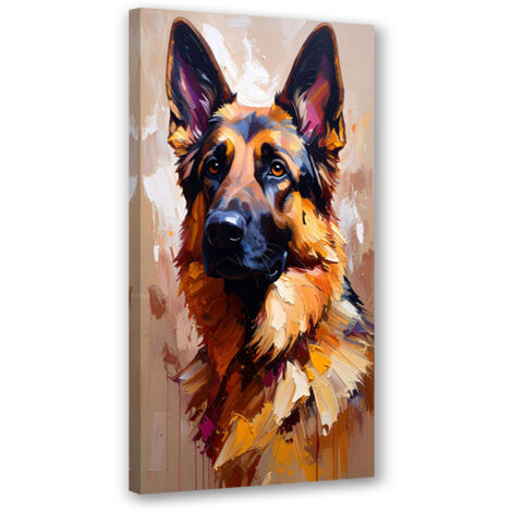 Tableau déco Chien berger allemand Animal 40x80 (1/4)