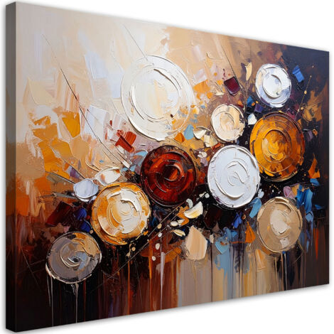 Tableau déco Boules colorées Cercles Beige 60x40 (1/5)