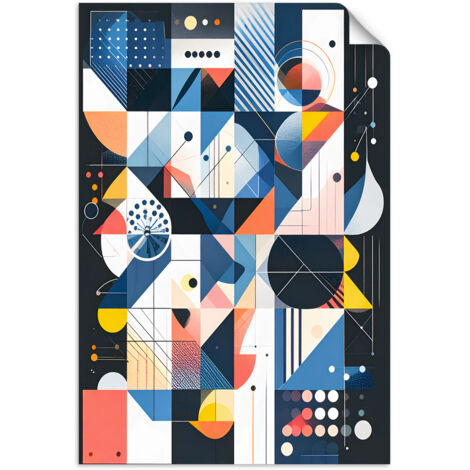Poster autocollant Abstraction dans le style Bauhaus 70x100 (1/3)