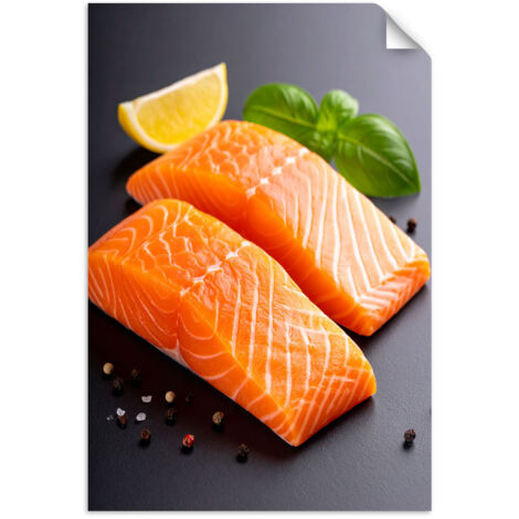 Poster autocollant Saumon poisson 70x100 (1/3)