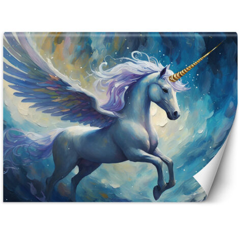 Papier peint Licorne bleue 100x70 (1/5)