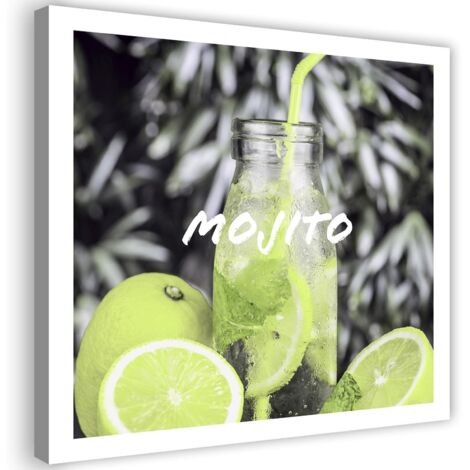 Tableau sur toile Boisson mojito citron vert 40x40 (1/5)