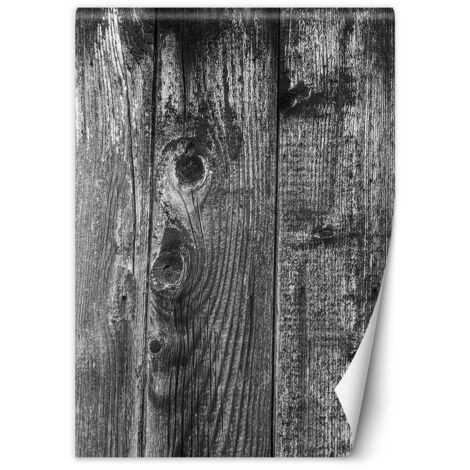 Papier peint Planches en bois noir et blanc 200x280