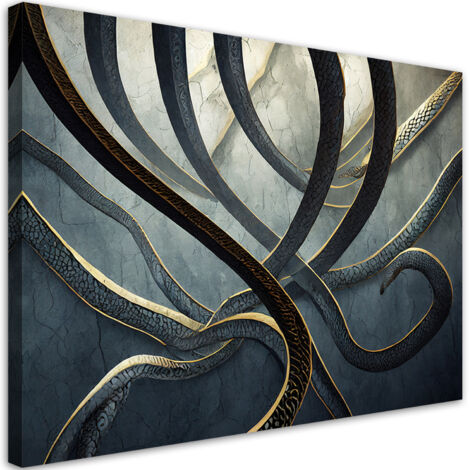 Tableau déco Serpent abstrait 100x70 (1/5)