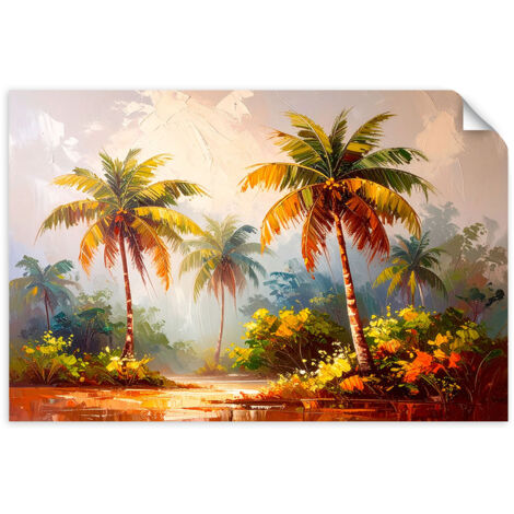 Autocollant Film Palmiers Jungle Imitation peinture 150x100 (1/3)