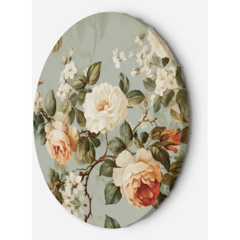Tableau sur toile Image circulaire Bouquet de roses 60x60 (1/5)