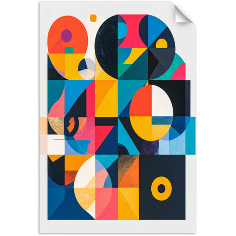 Autocollant mural Abstraction géométrique dans le style Bauhaus 20x30 (1/3)