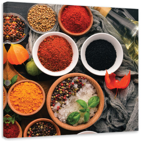 Tableau déco Épices aromatiques pour la cuisine 30x30 (1/5)