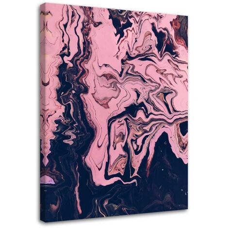 Tableau sur toile Abstrait Rose Aquarelle 70x100 (1/5)