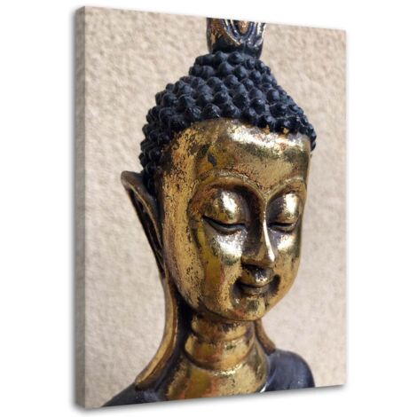 Tableau sur toile Bouddha or spa zen 40x60 (1/5)