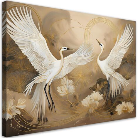 Tableau déco Grues oiseaux animaux 60x40 (1/5)