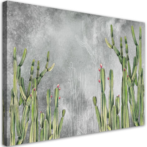 Tableau sur toile Grand cactus du désert 90x60 (1/5)