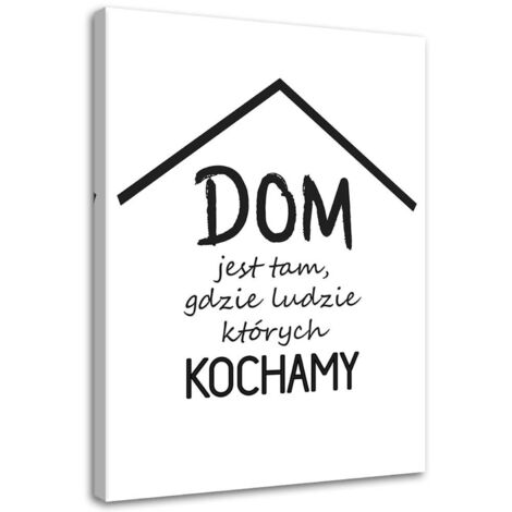 Tableau sur toile Citation Inscription Maison Famille 70x100 (1/5)