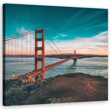 Tableau sur toile Pont du Golden Gate 50x50 (1/5)